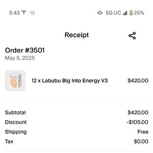 Labubu Big Into Energy V3